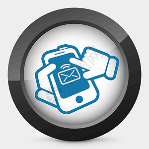 电话消息图标信封电子邮件商业彩信插图手机网络技术屏幕邮件背景图片
