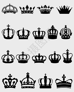 皇冠数奢华女王贵族权威珠宝典礼纹章加冕插图皇家背景图片