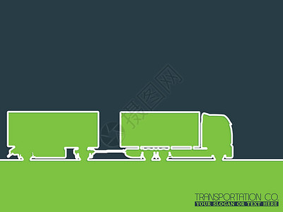 运输公司广告背景灰色小册子墙纸网络车辆插图阴影高科技卡车绿色背景图片