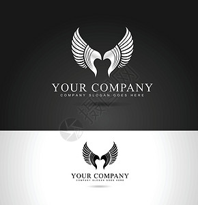 鹰logoWings Logo 设计插画