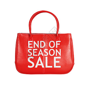 白色上分离的销售袋设计元件购物零售季末交易商品销售量拍卖红色季节背景图片