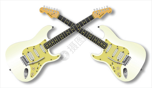 双重吉他仪器挡泥板音乐插图乐器绘画战略背景图片