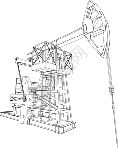 油泵插孔 3d的矢量投影化学品油气工程钻机管道工业石油抽油机油井气体插画