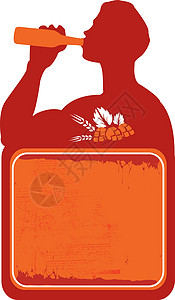 麦芽酒啤酒酒花啤酒酒路标啤酒瓶子酿造麦芽艺术饮料酵母酒精小麦男人插画
