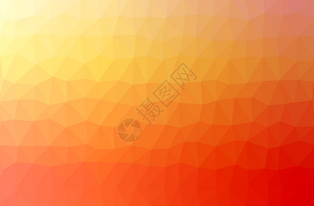 橙色几何橙色抽象的几何式曲旋涡三角三角形低聚体样式插图背景