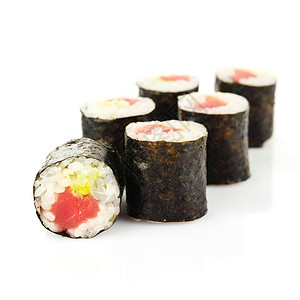 寿司卷文化午餐海藻白色小吃寿司海鲜美食产品背景图片