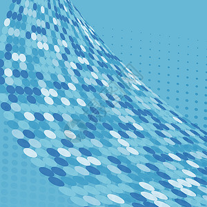 栅格抽象的蓝色商业背景技术与未来 