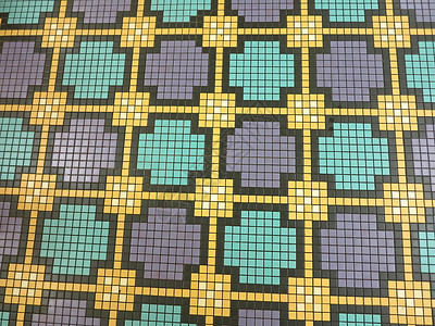 彩色模式蓝色黄色黑色地面瓷砖正方形绿色紫色背景图片