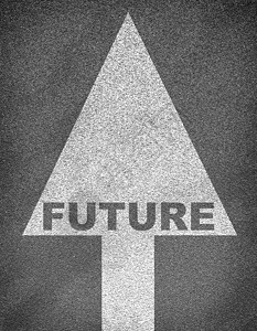 使用箭头和字词的未来的 Asfalt 道路纹理图片素材