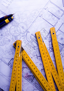 大地测量学纸面设计内部建筑结构规划的建筑图项目承包商架构蓝图设计师草稿计划建设者测量方案背景