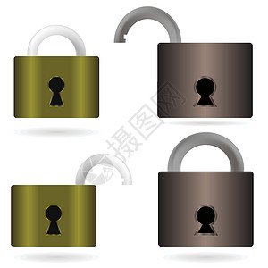 锁锁锁键图标封锁保障秘密安全插图储物柜闩锁警卫合金力量背景图片