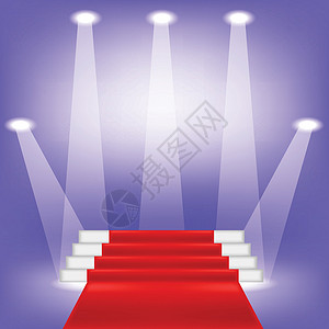 红地毯奢华剧院光束灯光插图节日成功魅力名声天鹅绒背景图片