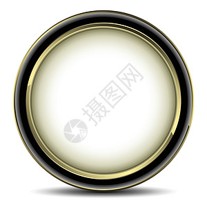 现代保护盾白色插图标签金子金属框架背景图片