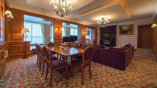 室内古典起居室酒店水果墙纸框架装饰座位茶桌桌子音调空气背景图片
