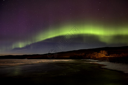 北极光绿色气氛天空星星北极星极光背景图片