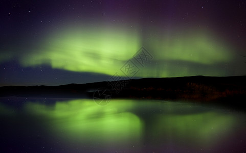 北极光天空气氛星星极光北极星绿色背景图片