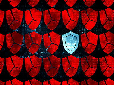 安全概念 数字背景的屏蔽图标蓝色密码攻击代码屏幕财产红色政策犯罪监护人背景图片