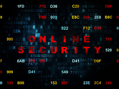 数字背景下的保护概念在线安全数据像素化警报屏幕展示政策蓝色攻击监护人保卫背景图片