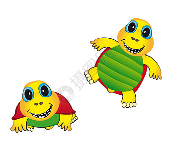 喜悦的乌龟绿色乌龟玩具高清图片