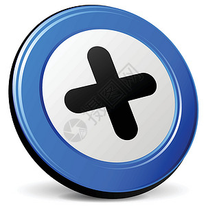 加符号图标白色按钮蓝色圆圈网络互联网背景图片