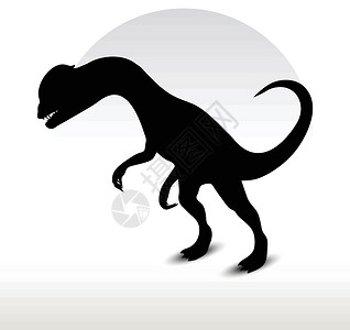 恐龙二甲硫龙脊龙草图恐龙爬虫陆地白色冒充黑色绘画背光插画