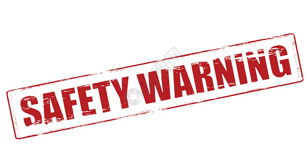 安全预警警告预感邮票墨水保险丝红色矩形忠告橡皮背景图片