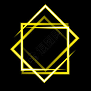 黄色 union 平方矢量背景插图星星正方形墙纸创造力活力几何学技术闪光辉光背景图片