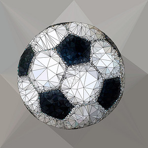 低米多几何足球白色闲暇几何图形游戏马赛克墙纸运动团队插图艺术背景图片