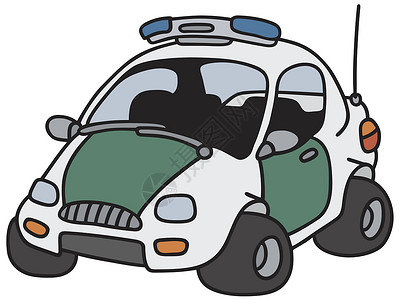 有趣的警用车卡通片车辆团伙绿色白色犯罪汽车发动机救援背景图片