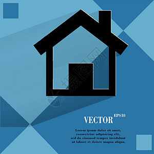 以平坦几何抽象背景为主的简单现代网络设计房地产住宅阴影插图小屋房子作品商业音乐创造力背景图片