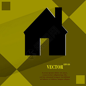 以平坦几何抽象背景为主的简单现代网络设计小屋住宅房地产商业手势房子背景图片