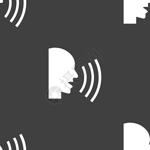 聊天的网络图标 平板设计 无缝模式高声喷嚏噪音白色夹子插图男人标签艺术背景图片