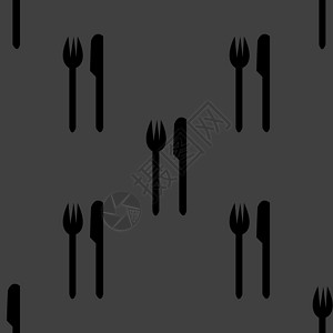 餐具 刀 叉网图标 平板设计 无缝灰色图案刀具插图作品创造力音乐阴影背景图片