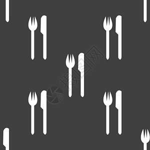 餐具 刀 叉网图标 平板设计 无缝灰色图案刀具音乐创造力插图阴影作品背景图片