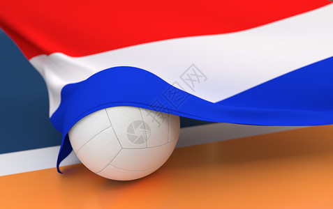 荷兰旗 冠军赛排球球奖杯荷兰旗运动纺织品锦标赛杯子旗帜影棚竞技竞赛国家地标背景
