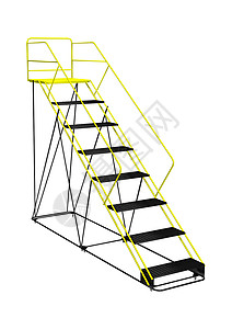 步阶梯工业梯子金属白色楼梯背景图片