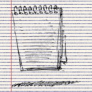 笔记板的折叠涂鸦笔记软垫白色绘画日记备忘录记事本草图学校背景图片