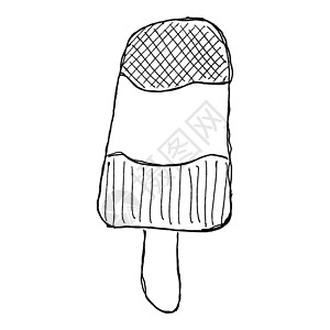 冰棒插图冰淇淋草图酒吧小吃甜点时间糖果棒冰食物萝莉背景图片