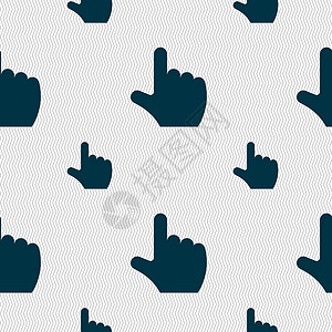 指手图标符号 无缝模式与几何纹理 矢量网络商业手指老鼠指针艺术展示电脑指纹屏幕背景图片
