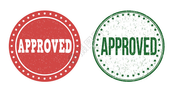 赞许核定邮票圆圈验证墨水保修单标签海豹授权圆形绿色商业设计图片