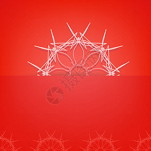 红几何模式推介会线条技术插图雪片数字化织物卡片圆圈墙纸背景图片