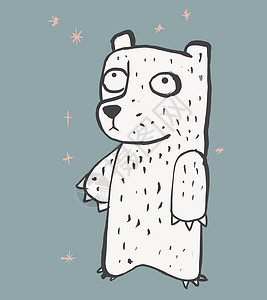 矢量漫画熊动物手绘插图爪子卡通片背景图片