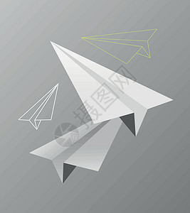 造纸飞机折纸玩具运输折叠绘画设计图片