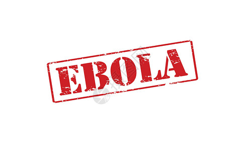 埃博拉红色橡皮邮票矩形墨水背景图片