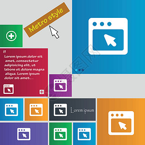 对话框图标符号 buttons 使用光标指针的现代界面网站按钮 矢量背景图片