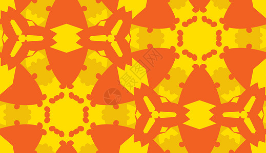 橙色和黄六边形背景背景图片