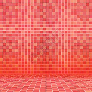 陶瓷瓷砖马赛克地面艺术浴室红色正方形制品插图白色墙纸背景图片
