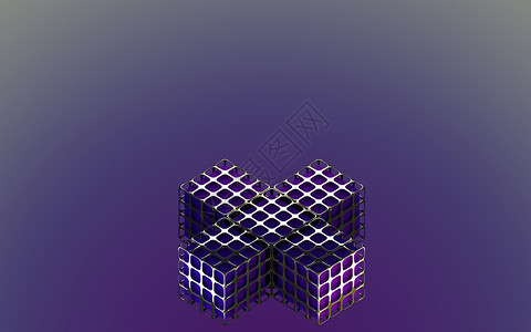 背景摘要 金属紫色盒体艺术墙纸盒子反射立方体技术插图背景图片