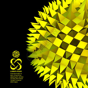 3D 插图水晶多边形广告牌地球小册子创新科学海报产品卡片背景图片