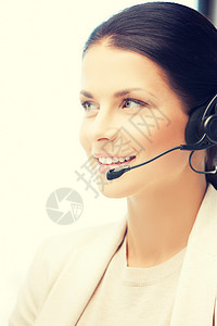 友好女性求助热线接线员顾问女性商业手机顾客服务快乐助手接待员办公室脸高清图片素材